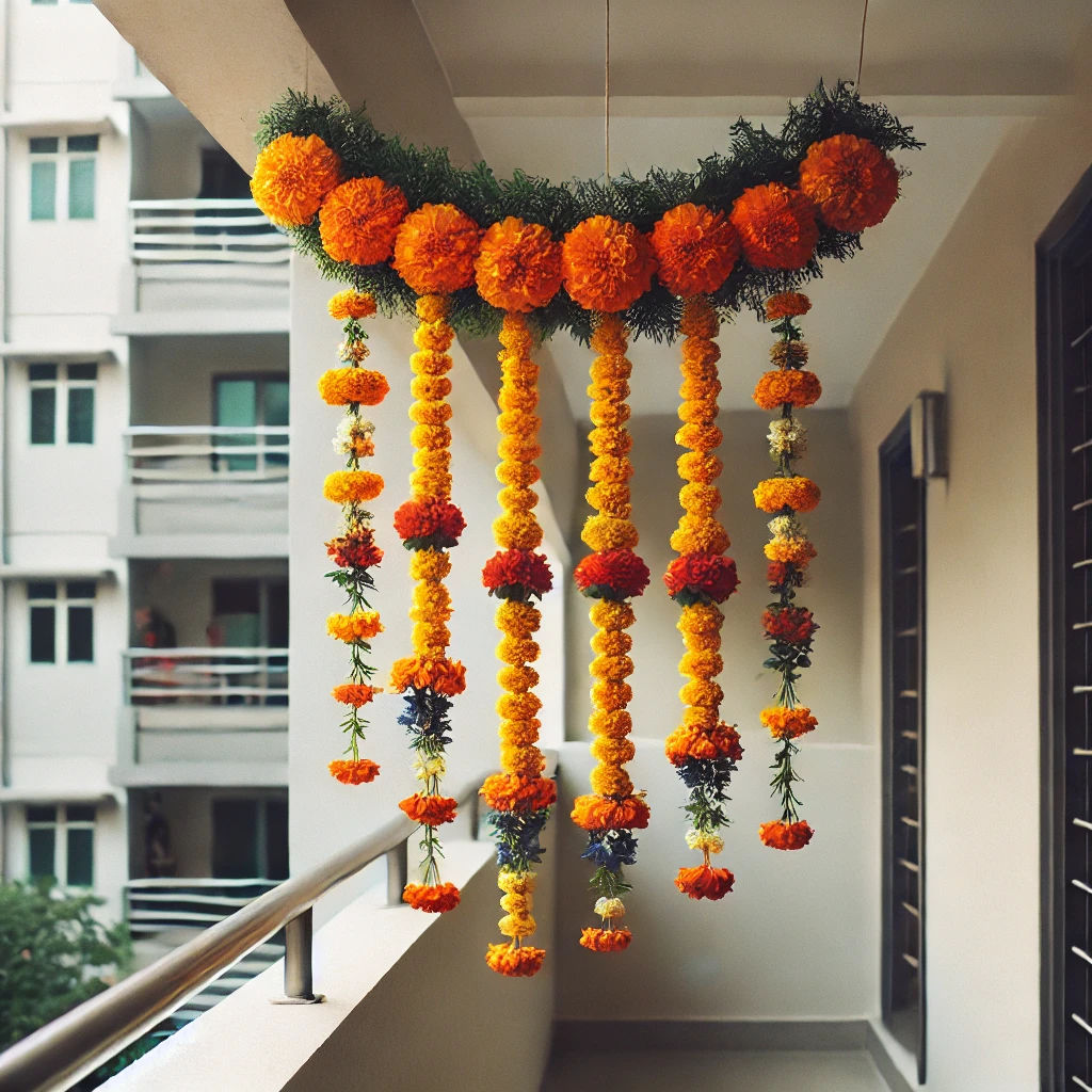 Bright flowers enhance the festive atmosphere in these lovely floral arrangements that showcase refined Diwali decor ideas
