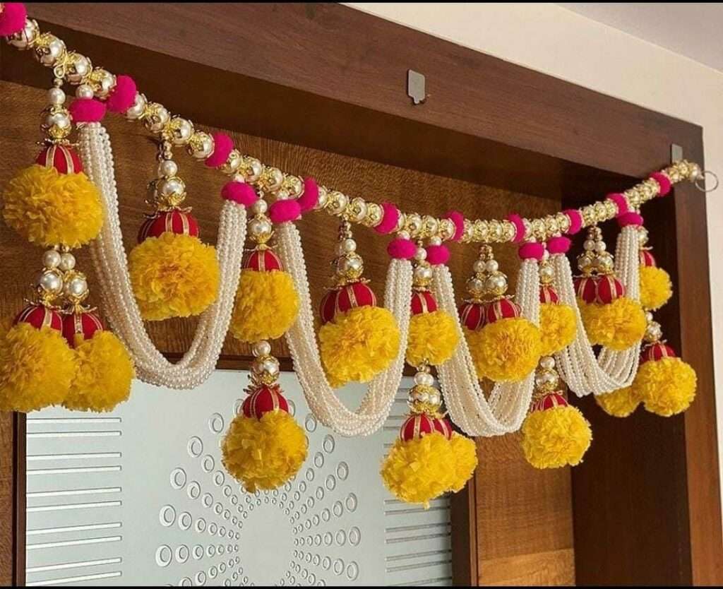 Traditional torans and door hangings add festive charm to your entryways, offering vibrant Diwali decoration ideas