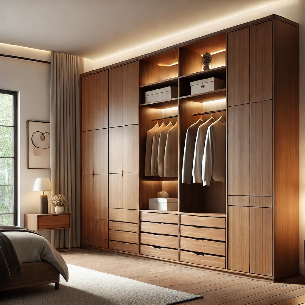 wooden wardrobe design