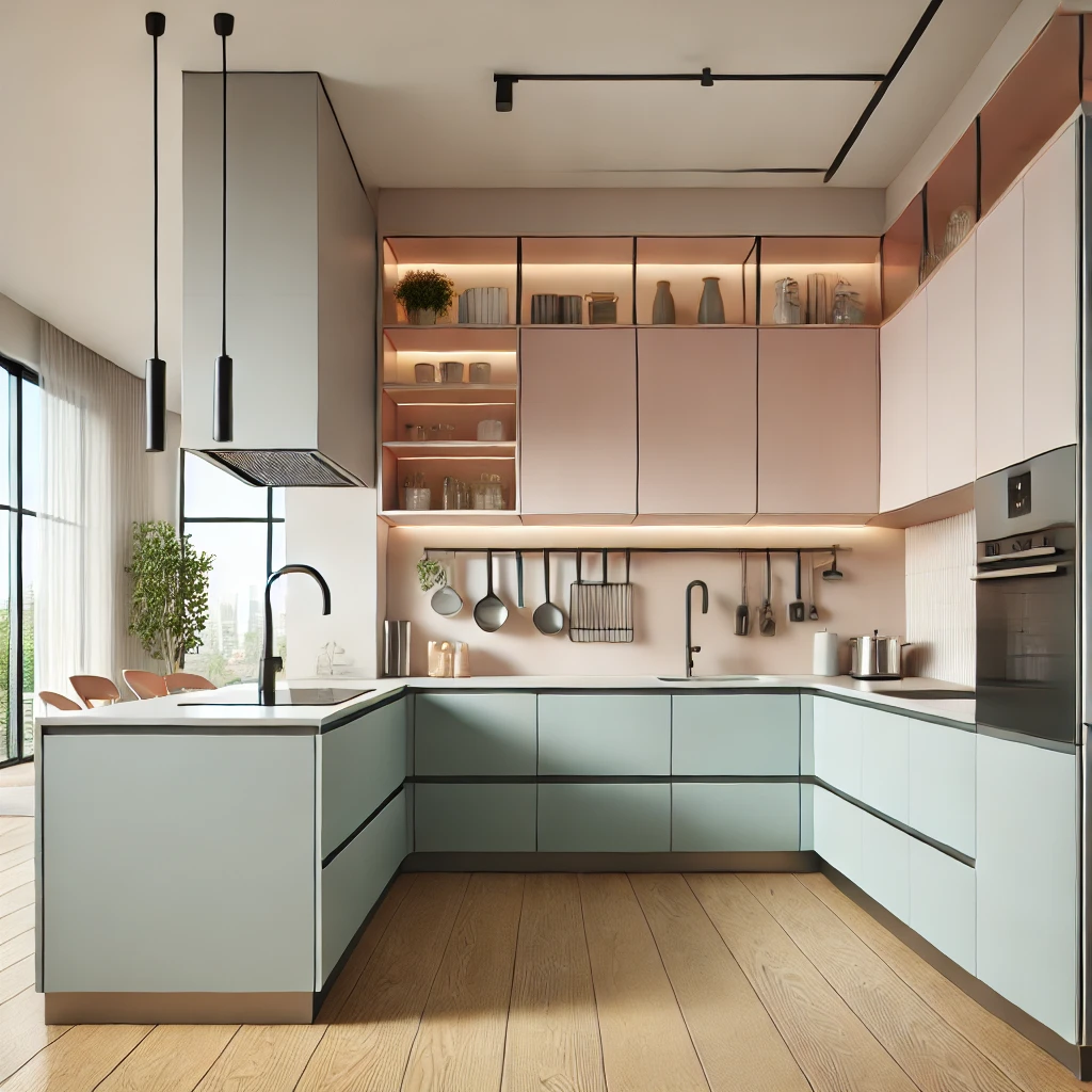 U-shaped kitchen design