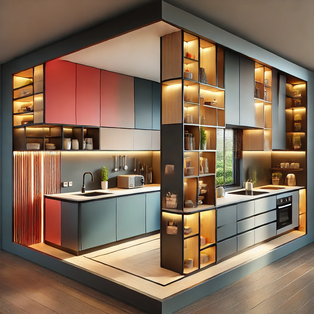 parallel-shaped kitchen design